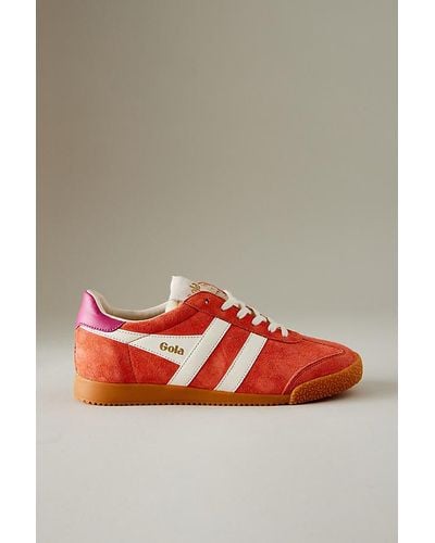 Gola Elan Suede Trainers - Red