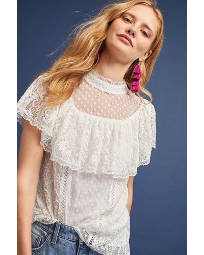 Feather & Bone Maddalyn Lace Blouse - Multicolour