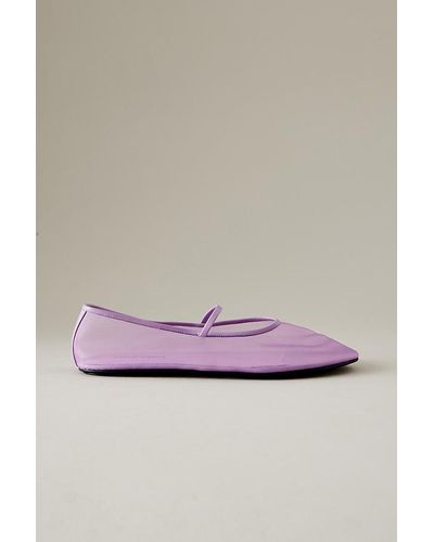 Jeffrey Campbell Mesh Flat Court Shoes - Purple