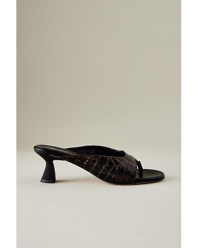 Miista Palmira Leather Toe-strap Heeled Sandals - Brown