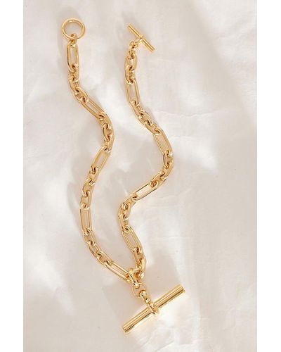 Tilly Sveaas Gold-plated Giant T-bar Chain Necklace - Natural
