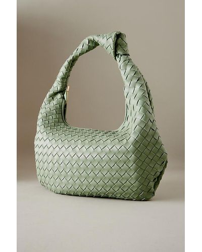 Melie Bianco The Brigitte Woven Faux-leather Shoulder Bag By : Oversized Edition - Yellow