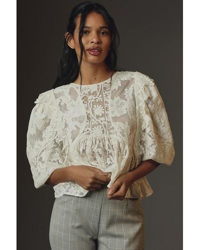 Forever That Girl Babydoll Lace Blouse - White
