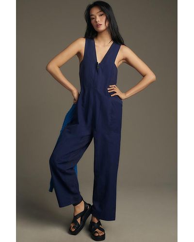 Daily Practice by Anthropologie Zip-front Jumpsuit - Blue