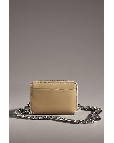 Anthropologie Faux-leather Chain Strap Crossbody Bag - Grey