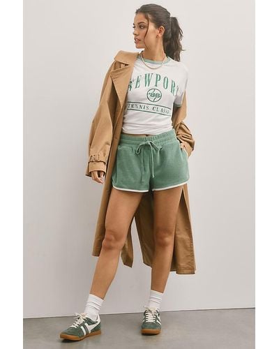 Daily Practice by Anthropologie Team Spirit Terry Shorts - Green