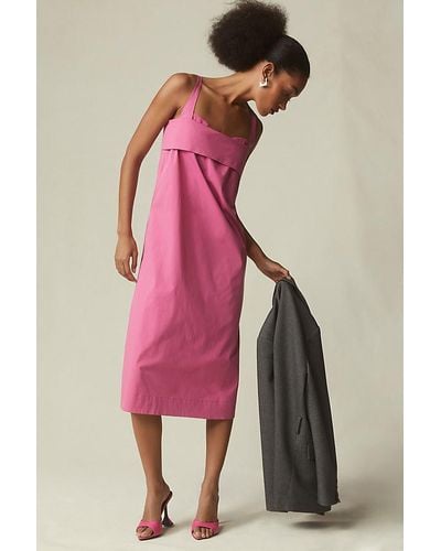 Maeve Cutout Babydoll Midi Dress - Pink