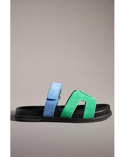 Bibi Lou Cutout Slide Sandals - Green