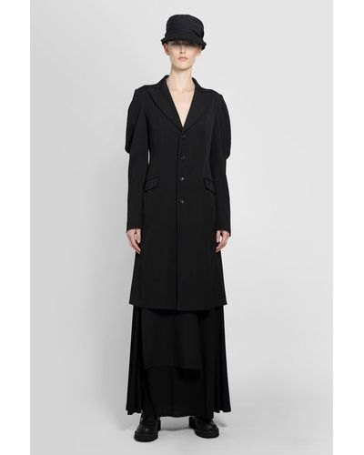 Yohji Yamamoto Coats - Black
