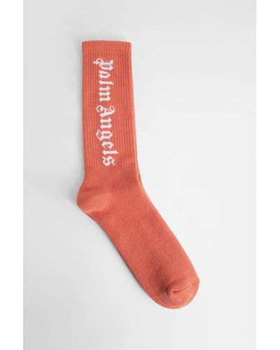 Palm Angels Sock With Logo - Red