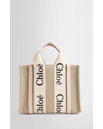Chloé And Woody Small Tote Bag - Natural