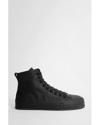 Ann Demeulemeester Velcro Strap High Top Leather Sneakers in White for Men