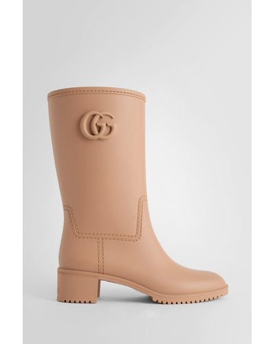 Gucci Rubber Rain Boots - Brown