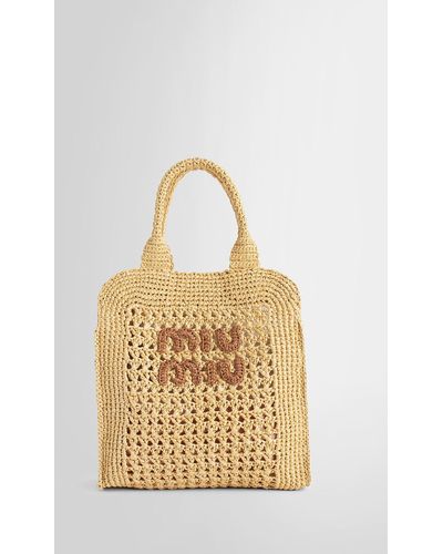 Miu Miu Tote Bags - Natural
