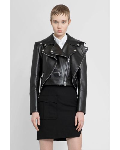 Alexander McQueen Leather Jackets - Black