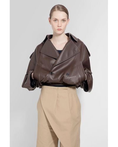 Loewe Leather Jackets - Brown
