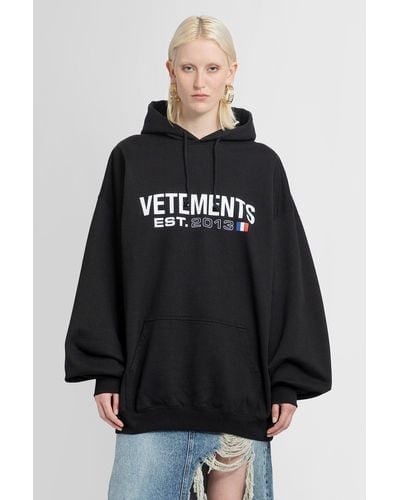 Vetements Vetets Sweatshirts - Black