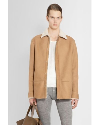 Loewe Leather Jackets - Natural