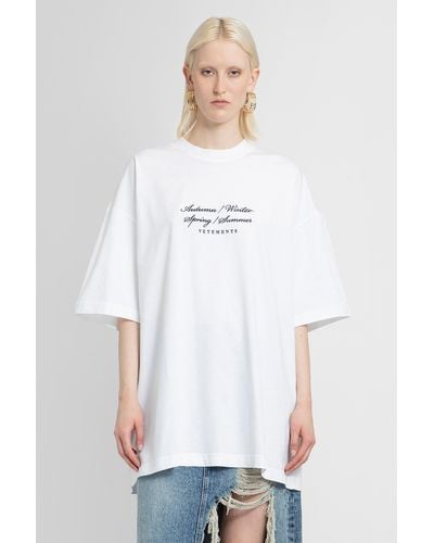 Vetements Vetets T-shirts - White