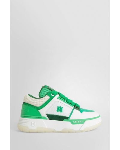 Amiri Ma-1 Paneled Leather Mid-top Sneakers - Green