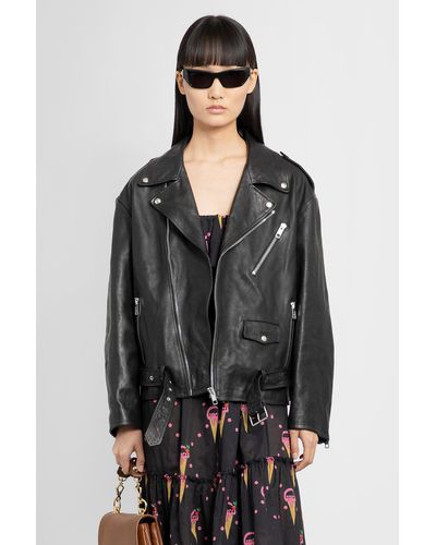 Gucci Leather Jackets - Black