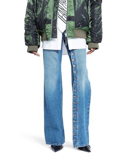Jean Vintage 1990's Jean Paul Gaultier - Haute Taille Avec Laçage Corset - Taille 29 - Occasion Très Bon état