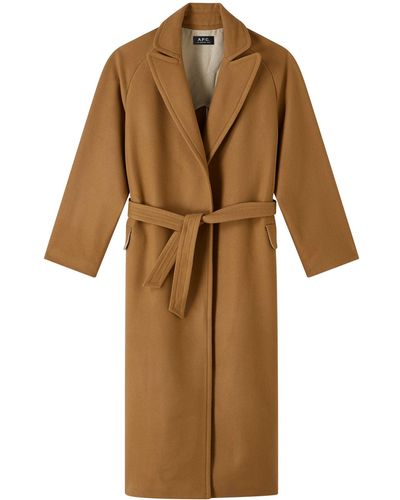 A.P.C. Florence Coat - Brown