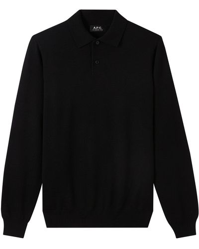 A.P.C. Jerry Polo Shirt - Black
