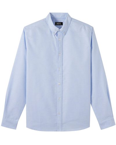 A.P.C. Button Down Shirt - Blue