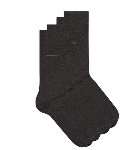 BOSS by HUGO BOSS Charcoal Bodywear 2 Pack Socks - Black