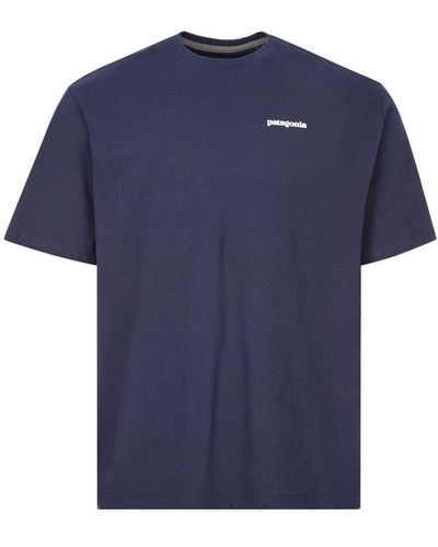 Patagonia Navy P-6 Logo Responsibili T-shirt - Blue
