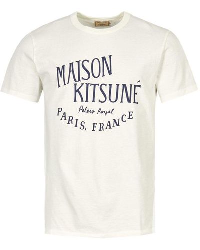 Maison Kitsuné White Palais Royal T Shirt