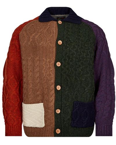 Brooks brothers patchwork clearance cardigan
