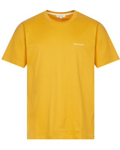 Norse Projects Industrial Johannes Standard Logo T Shirt - Yellow