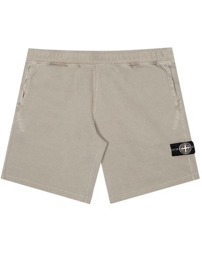 Stone Island B/w Badge Shorts - Grey