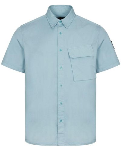 Belstaff Short Sleeve Scale Shirt - Blue