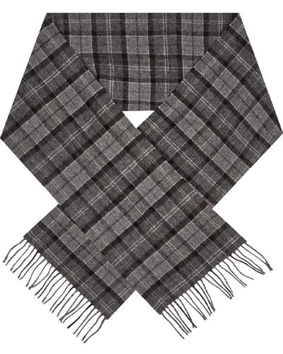 Barbour Scarf – Black / Grey Tartan