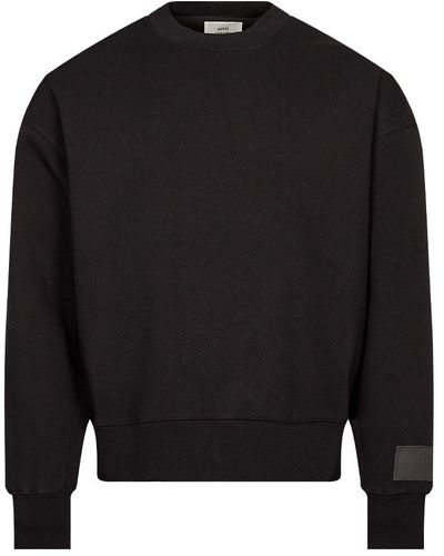 Ami Paris Sleeve Patch Sweatshirt - Black