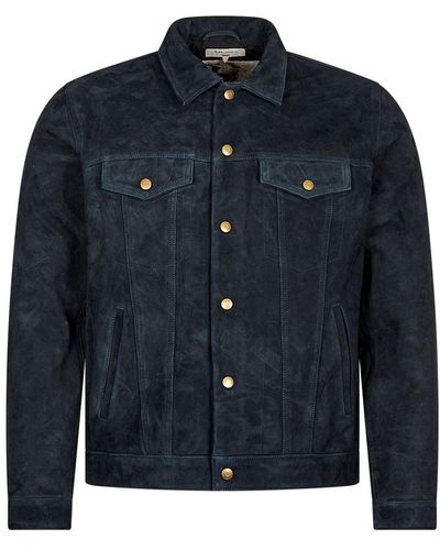 Nudie Jeans Robby Nubuck Jacket - Blue