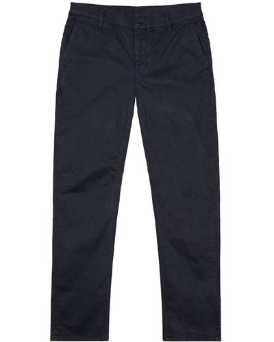 Nudie Jeans Dark Midnight Easy Alvin Chino Trousers - Blue