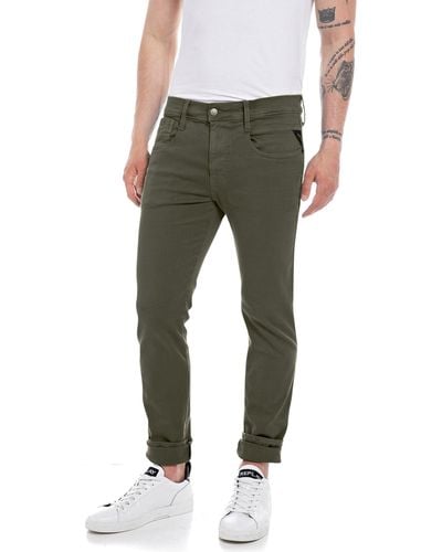 Replay Hyperflex X Lite Anbass Colour Edition Slim Fit Jeans - Green