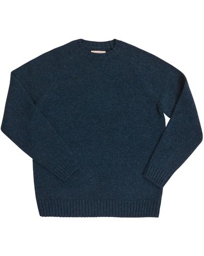 Filson Kintyre Irish Wool Five Gauge Sweater - Blue