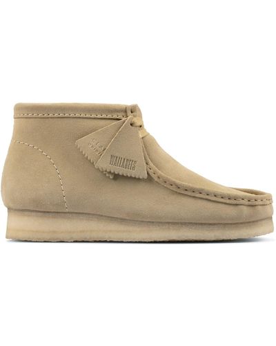 Clarks Wallabee Boot Maple Suede - Natural