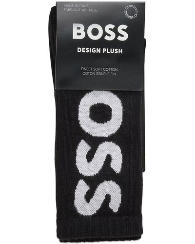 BOSS by HUGO BOSS Single Pack Qs Rib Logo Sport Socks - Black