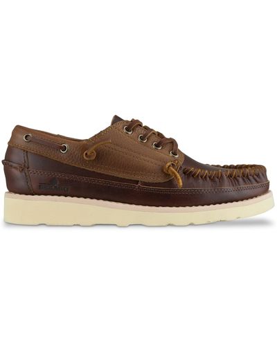 Sebago Campsides Seneca Leather Moccasin Shoes - Brown