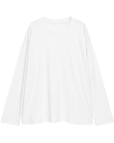 ARKET Oversized Pima Cotton T-shirt - White