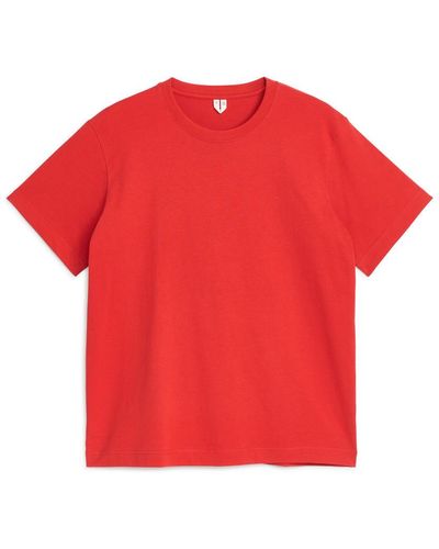ARKET Mittelschweres T-Shirt - Rot