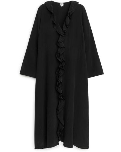 ARKET Frill Dress - Black