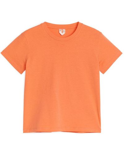 ARKET T-Shirt Mit Rundhalsausschnitt - Orange