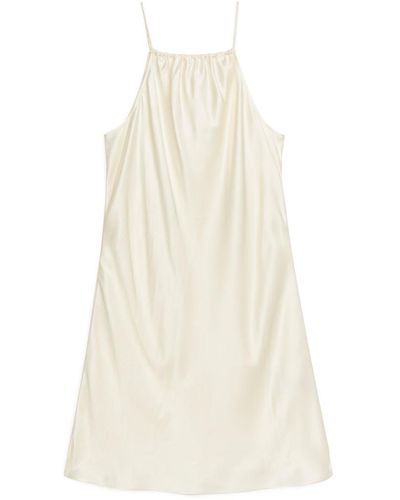 ARKET Bias-cut Slip Dress - White